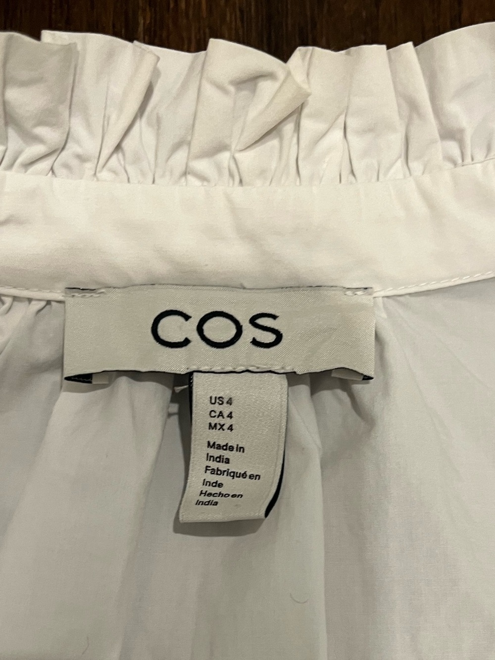 COS Ruffle Neck Button Up Shirt - Picture 5 of 5